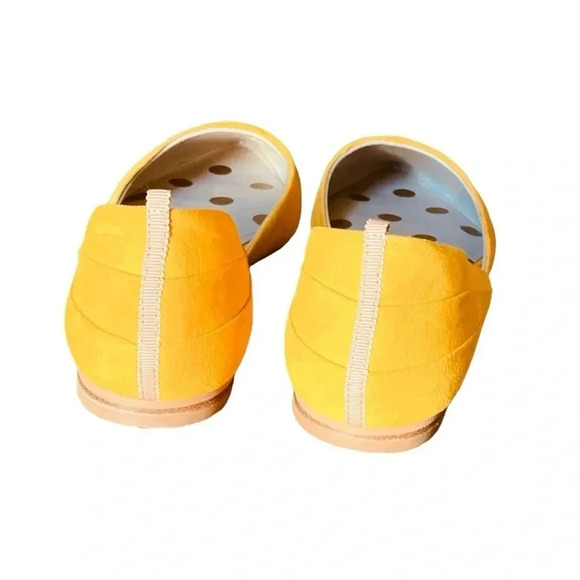 BODEN | Women's Henrietta Suede Pointed Toe D'Orsay Yellow Flats Size 38.5 - Picture 7 of 8